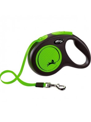 Flexi New Neon M pásek 5 m zelené 25 kg