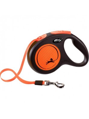 Flexi New Neon M pásek 5 m oranžové 25 kg