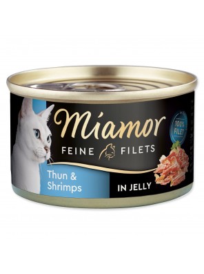 Konzerva MIAMOR Feine Filets tuňák + krevety v želé - 100 g Konzerva MIAMOR Feine Filets tuňák + krevety v želé - 100 g