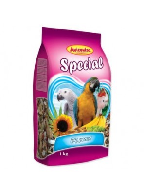Krmivo AVICENTRA speciál pro velké papoušky - 1 kg Krmivo AVICENTRA speciál pro velké papoušky - 1 kg