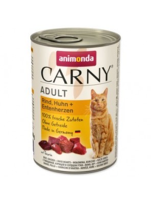 Konzerva ANIMONDA Carny Adult hovězí, kuřecí + kachní srdíčka - 400 g Konzerva ANIMONDA Carny Adult hovězí, kuřecí + kachní srdíčka - 400 g