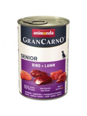 Konzerva Animonda Gran Carno Senior hovězí a jehně 400g Konzerva Animonda Gran Carno Senior hovězí a jehně 400g