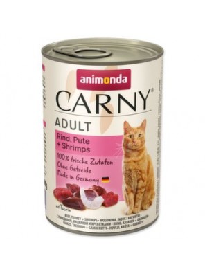 Konzerva ANIMONDA Carny Adult hovězí, krůtí + krevety - 400 g