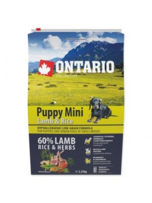 ONTARIO Puppy Mini Lamb & Rice - 2.25 kg