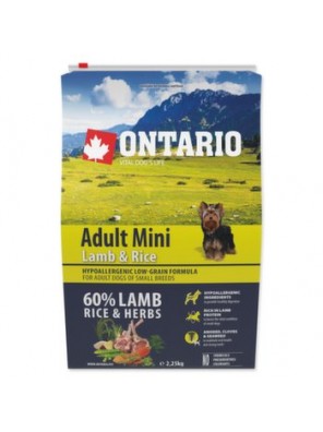 Krmivo Ontario Adult Mini Lamb & Rice 2,25kg