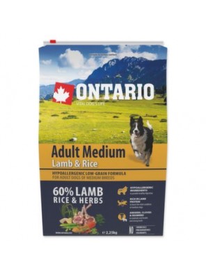 Krmivo Ontario Adult Medium Lamb & Rice 2,25kg