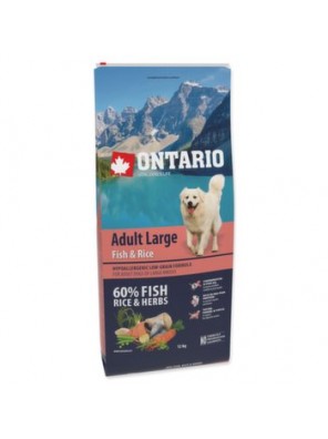 Krmivo Ontario Adult Large Fish & Rice 12kg