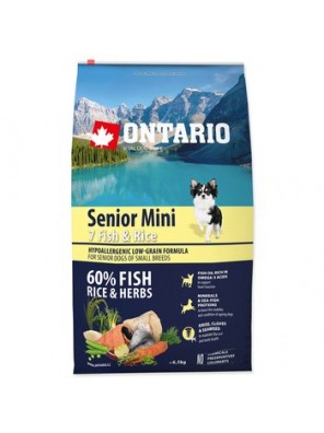 Krmivo Ontario Senior Mini Fish & Rice 6,5kg