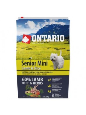 Krmivo Ontario Senior Mini Lamb & Rice 2,25kg