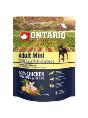 Krmivo Ontario Adult Mini Chicken & Potatoes 0,75kg