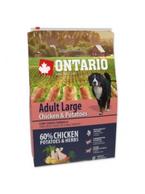 Krmivo Ontario Adult Large Chicken & Potatoes 2,25kg Krmivo Ontario Adult Large Chicken & Potatoes 2,25kg