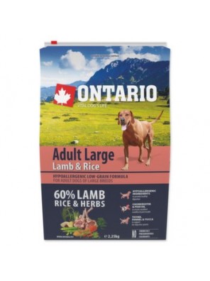 Krmivo Ontario Adult Large Lamb & Rice 2,25kg Krmivo Ontario Adult Large Lamb & Rice 2,25kg