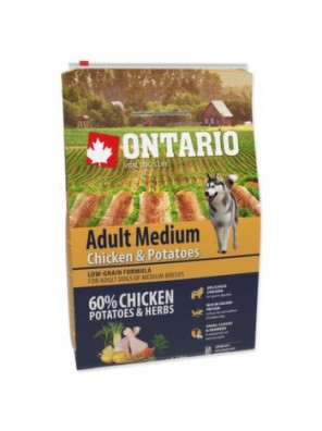 Krmivo Ontario Adult Medium Chicken & Potatoes 2,25kg Krmivo Ontario Adult Medium Chicken & Potatoes 2,25kg