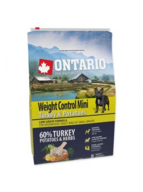 ONTARIO Dog Mini Weight Control Turkey & Potatoes - 2.25 kg