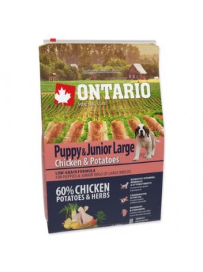 Krmivo Ontario Puppy & Junior Large Chicken & Potatoes 2,25kg