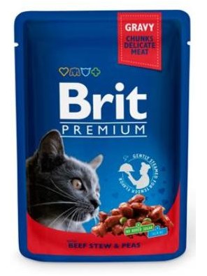 Brit Premium Cat kapsa with Beef Stew & Peas 100g Brit Premium Cat kapsa with Beef Stew & Peas 100g