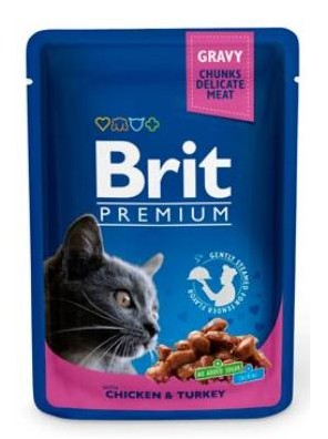 Brit Premium Cat kapsa with Chicken & Turkey 100g Brit Premium Cat kapsa with Chicken & Turkey 100g