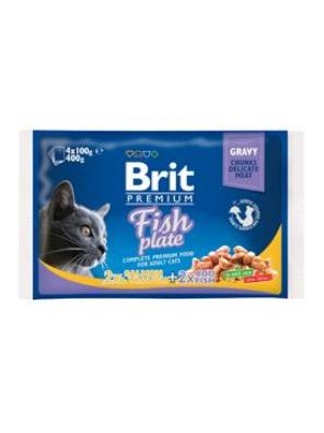 Brit Premium Cat kapsa Fish Plate 400g (4x100g) Brit Premium Cat kapsa Fish Plate 400g (4x100g)