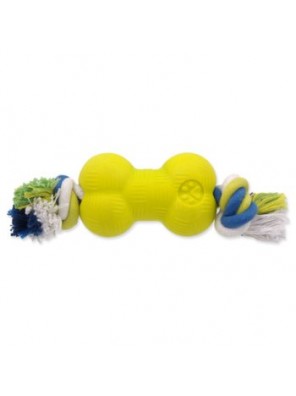 Hračka Dog Fantasy STRONG FOAMED kost guma s provazem 8,8cm Hračka Dog Fantasy STRONG FOAMED kost guma s provazem 8,8cm