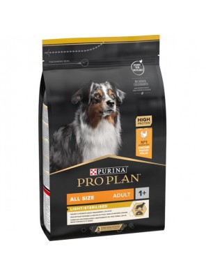 PRO PLAN Dog Adult ALL SIZE Light/Sterilised 3 kg