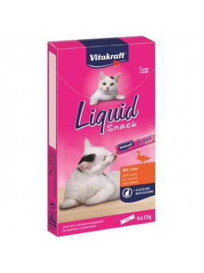 Vitakraft snack cat Liguid  kachna + ß-glucan 6 x 15 g