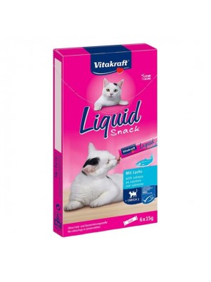 Vitakraft snack cat Liguid Omega 3 losos 6 x 15 g