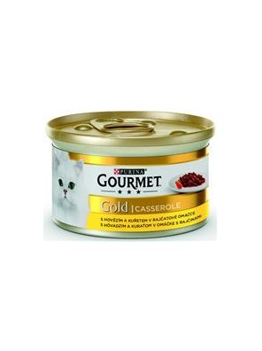 Gourmet Gold cat konz.-hovězí a kuře v rajčat.om. 85 g
