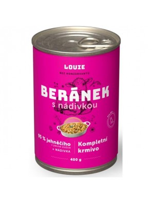 Louie konzerva pro psy - Beránek s nádivkou 400 g