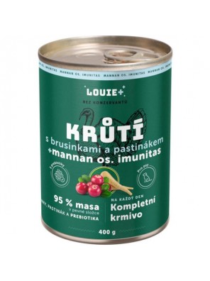 Louie konz.pro psy krůtí, brusinky,prebiotika 400g