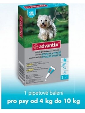 BAYER Advantix Spot-On pro psy 4 - 10 kg - 1 ml