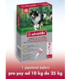 BAYER Advantix Spot-On pro psy 10 - 25 kg - 2.5 ml