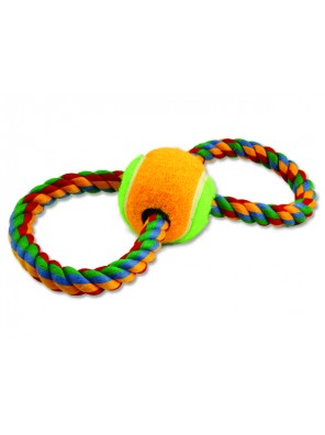 Přetahovadlo DOG FANTASY osmička barevné + tenisák 25 cm