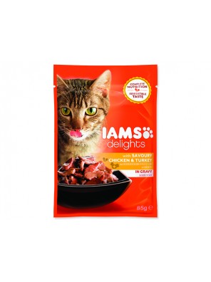 Kapsička IAMS Cat delights chicken & turkey in gravy - 85 g