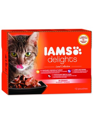 Kapsičky IAMS výběr ze suchozemských mas v omáčce Multipack - 1020 g