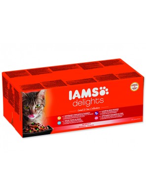 Kapsičky IAMS výběr z mořských a suchozemských mas v omáčce Multipack - 4080 g