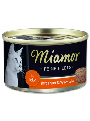 Konzerva MIAMOR Feine Filets tuňák + křepelčí vejce v želé - 100 g