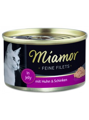 Konzerva MIAMOR Feine Filets kuře + šunka v želé - 100 g