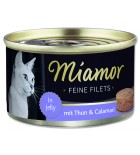 Konzerva MIAMOR Feine Filets tuňák + kalamáry v želé - 100 g