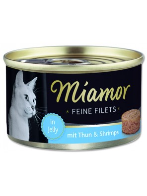 Konzerva MIAMOR Feine Filets tuňák + krevety v želé - 100 g