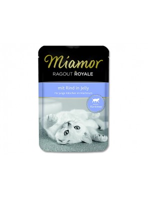 Kapsička MIAMOR Ragout Royale kitten hovězí v želé - 100 g