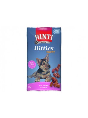 Pochoutka RINTI Extra Bitties Puppy kuře + kachna - 75 g