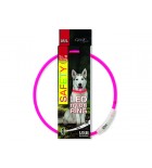 Obojek DOG FANTASY LED nylonový růžový M/L