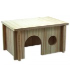 Domek SMALL ANIMAL dřevěný hladký 28 x 19 x 15 cm