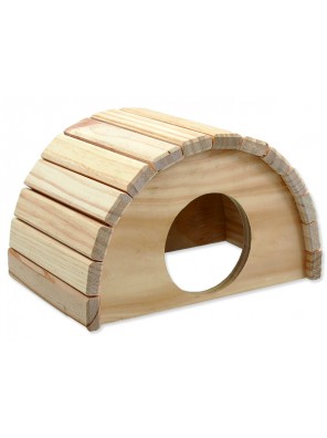Domek SMALL ANIMAL Půlkruh dřevěný 24 x 17 x 15 cm