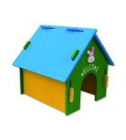 Domek SMALL ANIMAL dřevěný barevný 30 x 29,5 x 29,5 cm