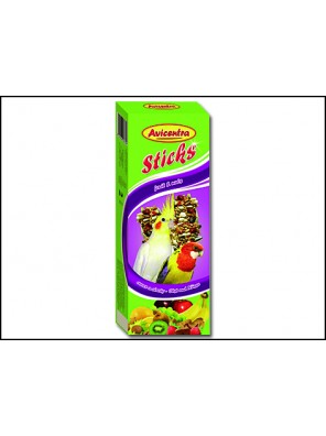 Tyčinky AVICENTRA ovocno - ořechové pro malé papoušky - 2 ks