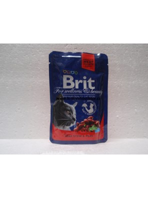 Kapsička BRIT Premium Cat Beef Stew & Peas - 100 g