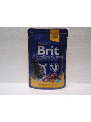 Kapsička BRIT Premium Cat Chicken & Turkey - 100 g