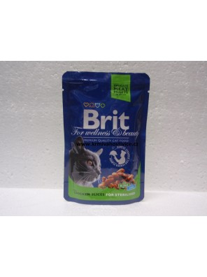 Kapsička BRIT Premium Cat Chicken Slices for Sterilised - 100 g