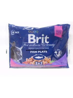 Kapsičky BRIT Premium Cat Fish Plate - 400 g